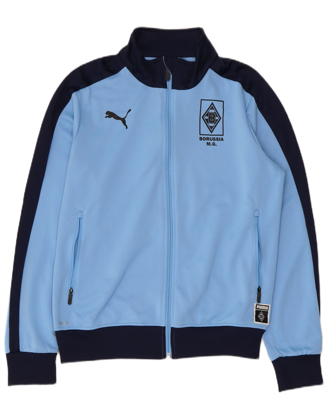 PUMA Chaqueta de chándal Borussia para mujer UK 10 Small Blue Colourblock
