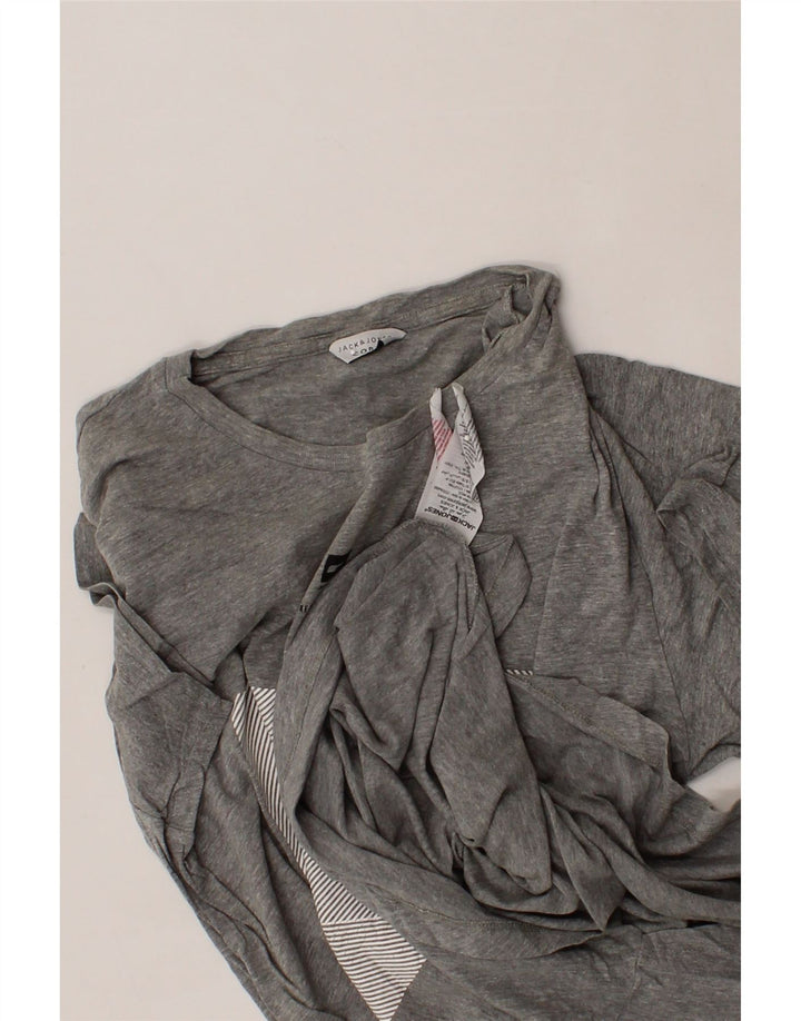 JACK & JONES Mens Graphic T-Shirt Top Small Grey Cotton Vintage Jack & Jones and Second-Hand Jack & Jones from Messina Hembry 