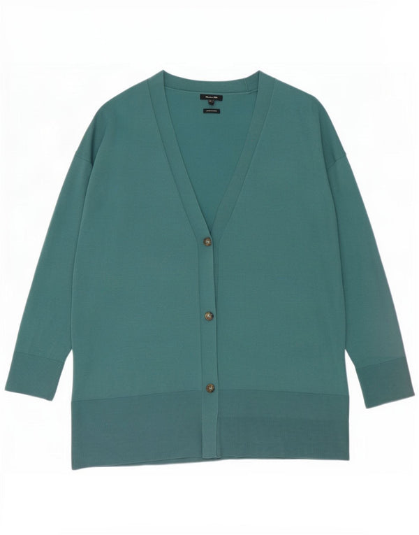 Massimo Dutti Jersey Cárdigan Extragrande Mujer UK 10 Small Viscosa Verde