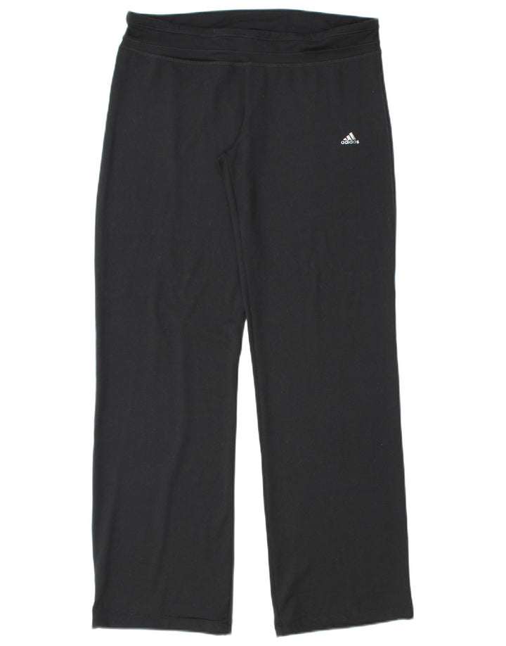 ADIDAS Mujer Climalite Chándal Pantalones UK 12/14 Mediano Negro