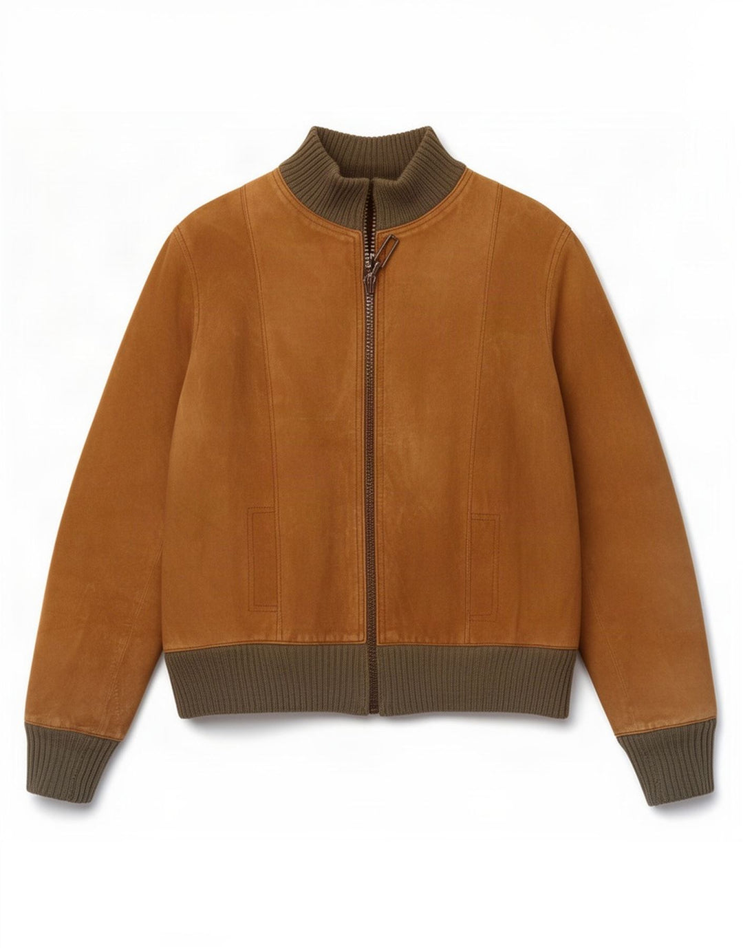 Vintage hombres ante bomber chaqueta Reino Unido 34 XS marrón