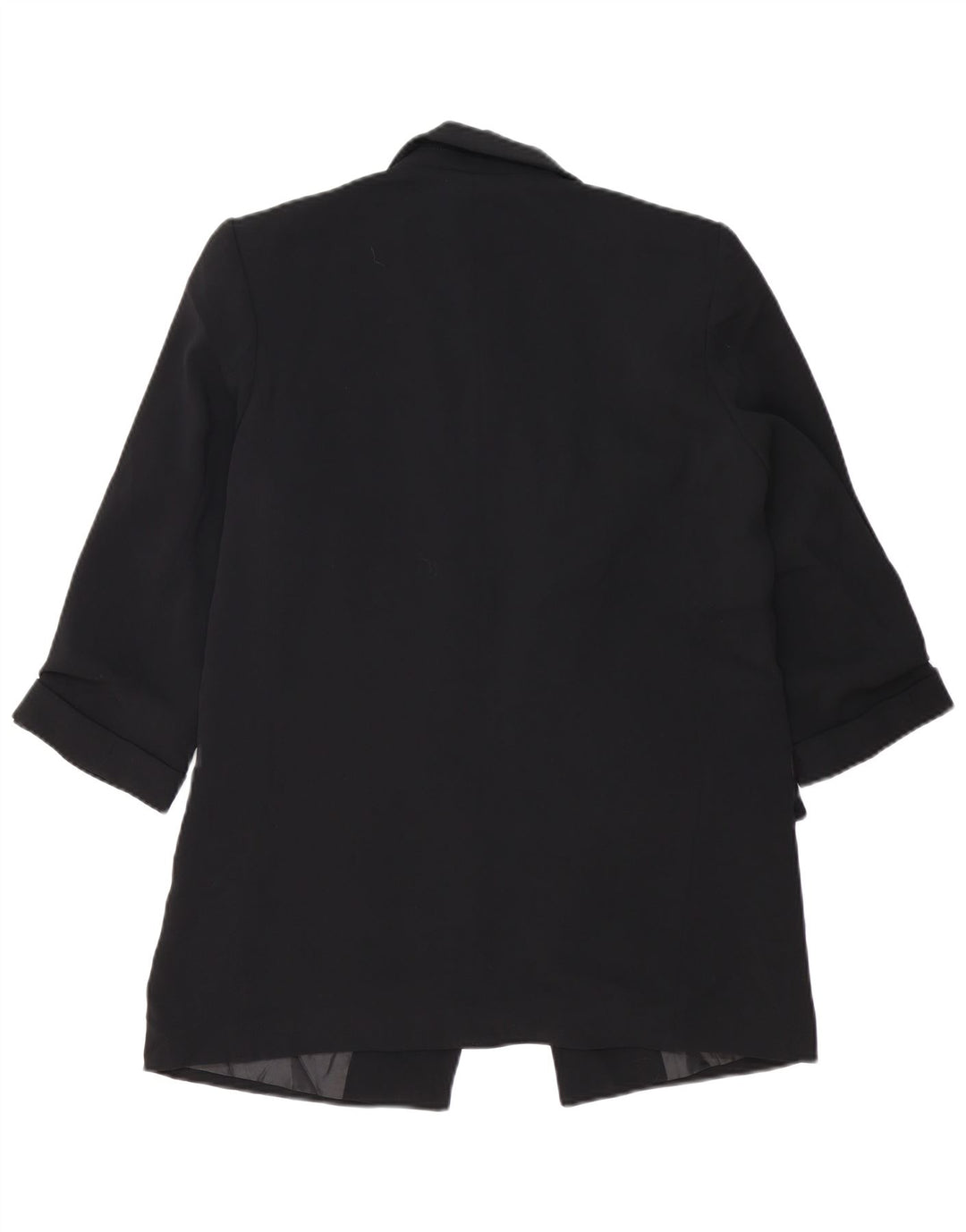 ZARA Chaqueta tipo blazer abierta para mujer UK 44 Mediana Poliéster negro