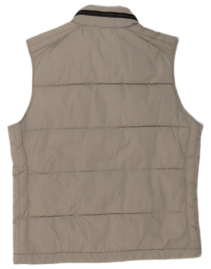 Zara Mens Chaleco Acolchado Reino Unido 40 Grande Gris