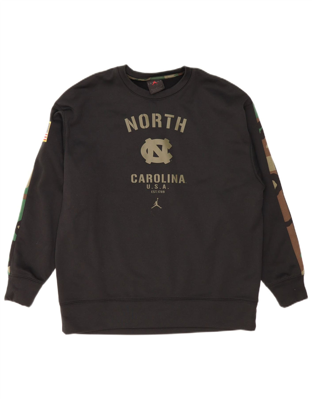 JORDAN Hombre Carolina del Norte Sudadera Jumper Medium Negro Camuflaje