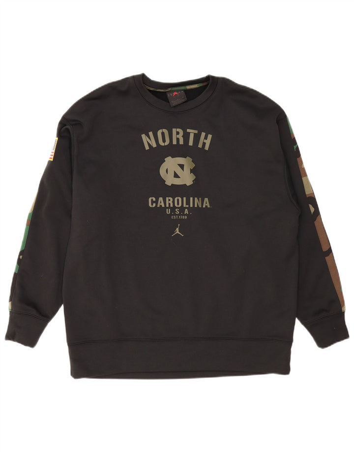 JORDAN Hombre Carolina del Norte Sudadera Jumper Medium Negro Camuflaje