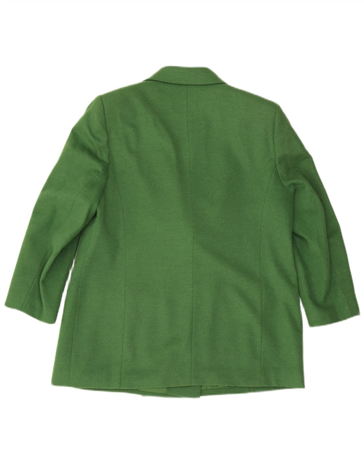 Hucke Chaqueta tipo blazer con doble botonadura para mujer UK 40 XL Lana verde