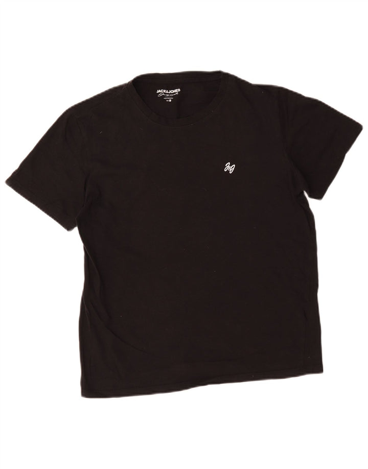 Jack & Jones Hombre Camiseta Top Small Negro Algodón