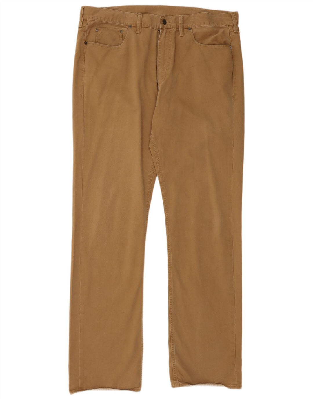 POLO RALPH LAUREN Pantalón casual recto para hombre W40 L36 Algodón beige