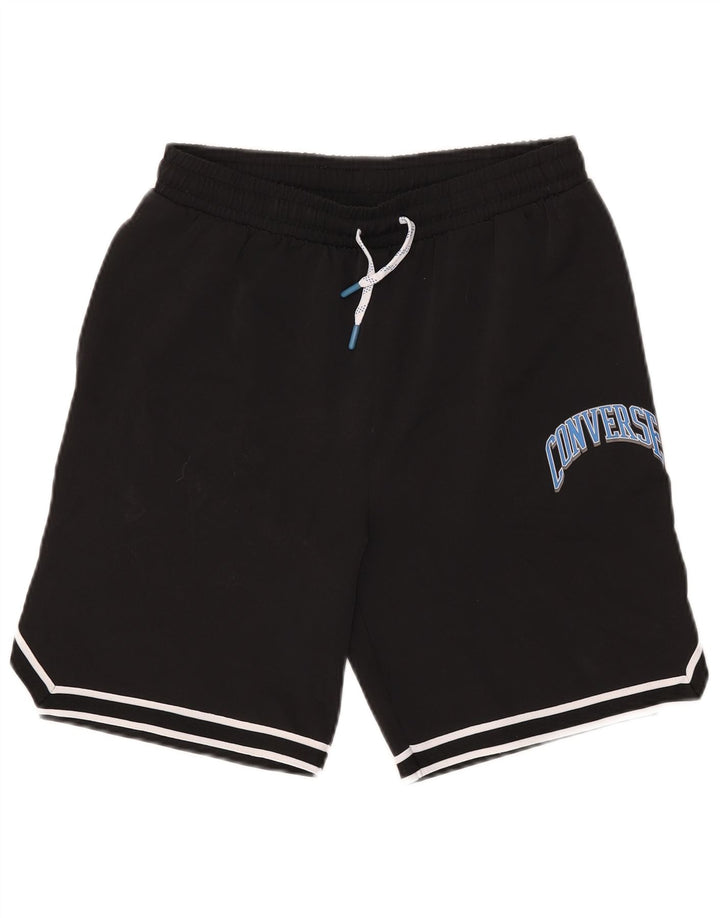 Converse Pantalones cortos deportivos gráficos para niños 13-14 años XL Negro Poliéster