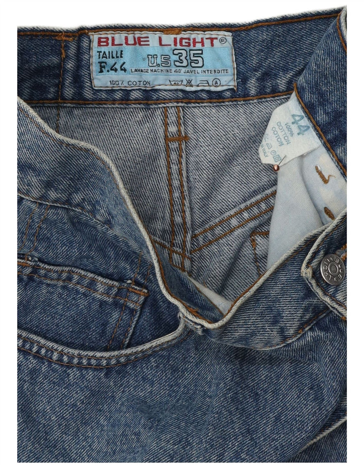 VINTAGE Jeans cónicos de cintura alta para mujer IT 44 Medio W27 L30 Algodón azul