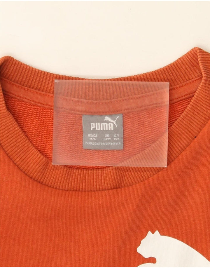 Puma Boys Graphic Sudadera Jumper 11-12 años Naranja