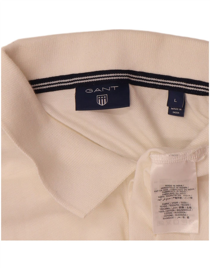 Gant Polo Hombre Grande Blanco Algodón
