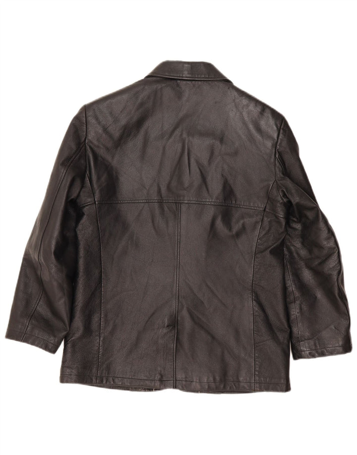 GB.PEDRINI Chaqueta de cuero para mujer IT 44 Medium Cuero negro