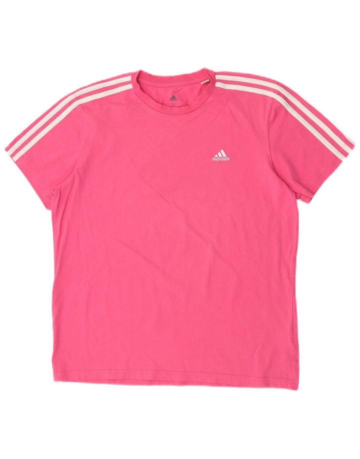 Adidas Camiseta Mujer Top UK 12/14 Medio Rosa Algodón