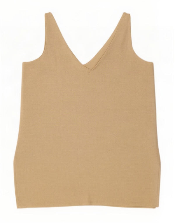 Marks & Spencer - Camiseta sin mangas para mujer, talla 40, XL, viscosa beige
