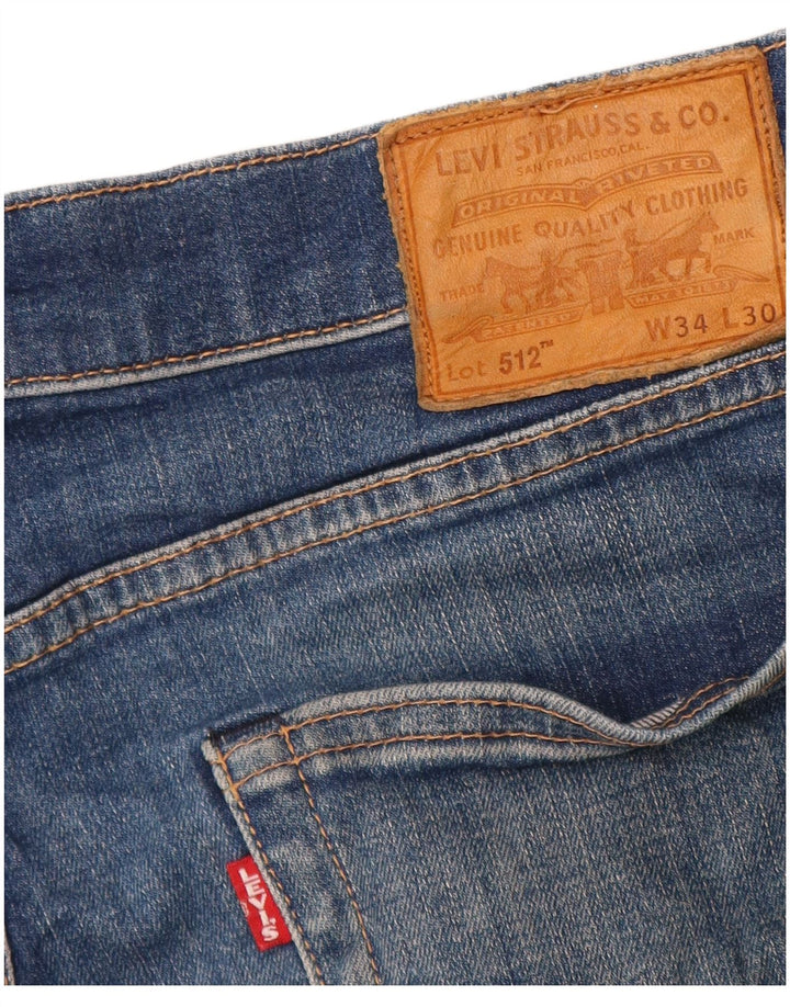 LEVI'S Jeans 512 Slim Tapered para hombre W34 L28 Algodón azul