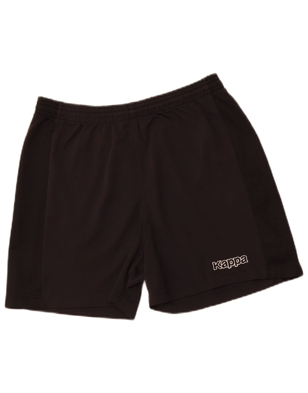 KAPPA Pantalones cortos deportivos para hombre, tamaño grande, algodón negro