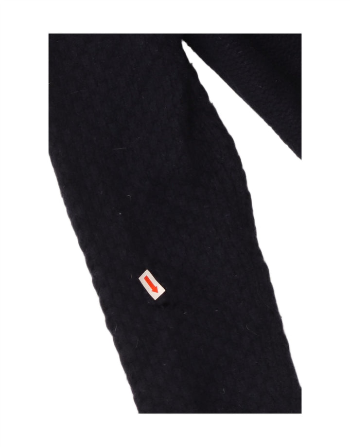 TOMMY HILFIGER Suéter tipo jersey con cuello chal para mujer UK 40 XL Lana azul marino