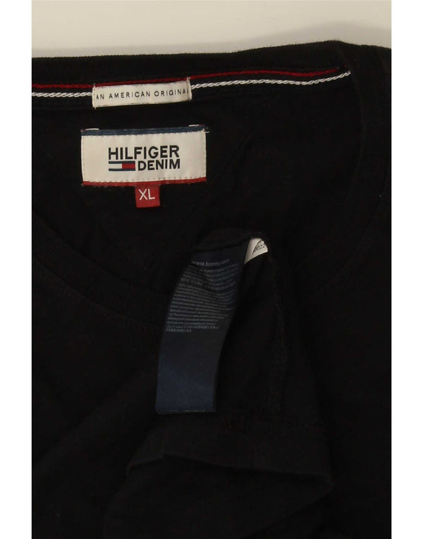 Tommy Hilfiger Camiseta Hombre Top XL Algodón Negro