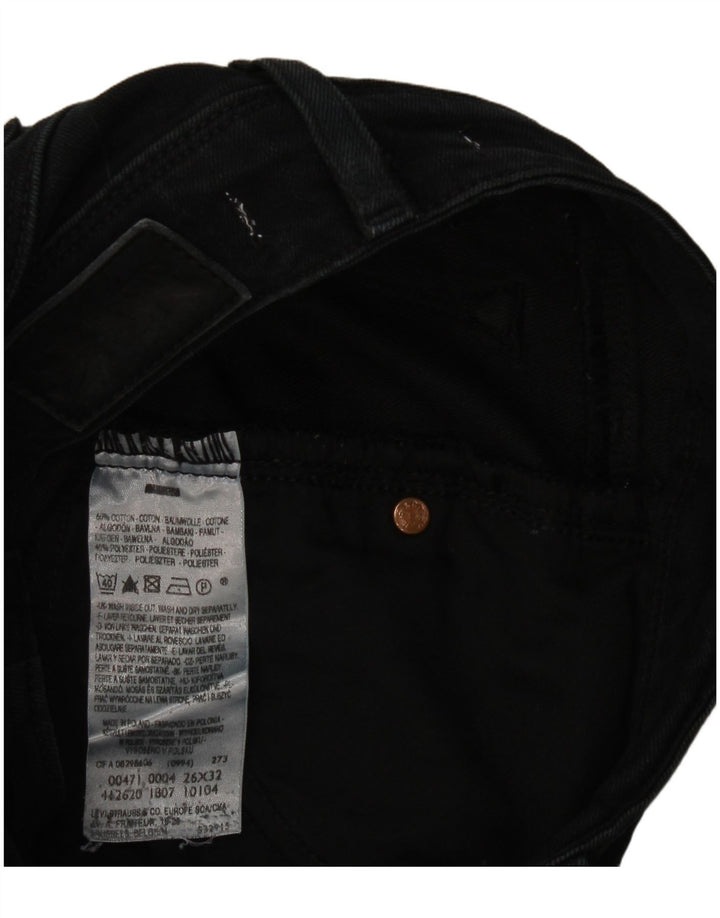 Levi's Mujer 471 Slim Jeans W26 L28 Algodón Negro