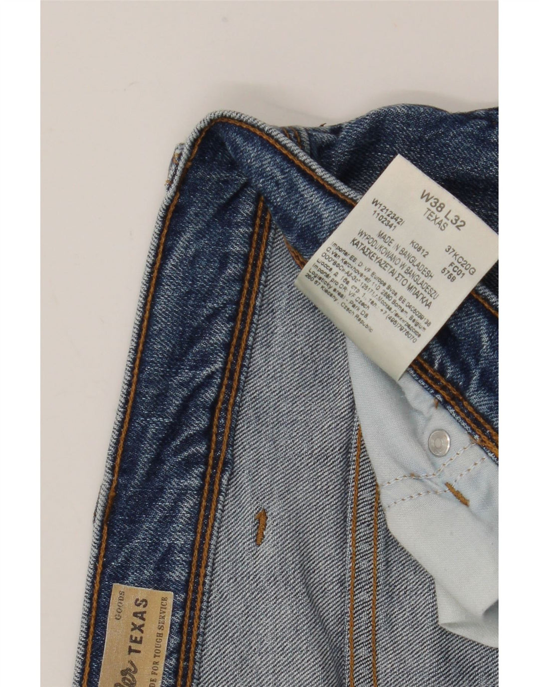 Wrangler Vaqueros Rectos Texas Para Hombre W38 L27 Algodón Azul