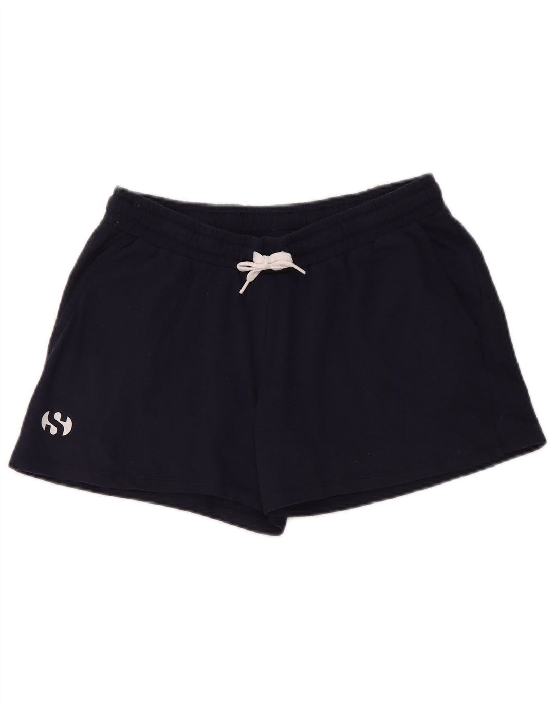 SUPERGA Pantalones cortos deportivos para mujer UK 8 Small Azul marino Algodón