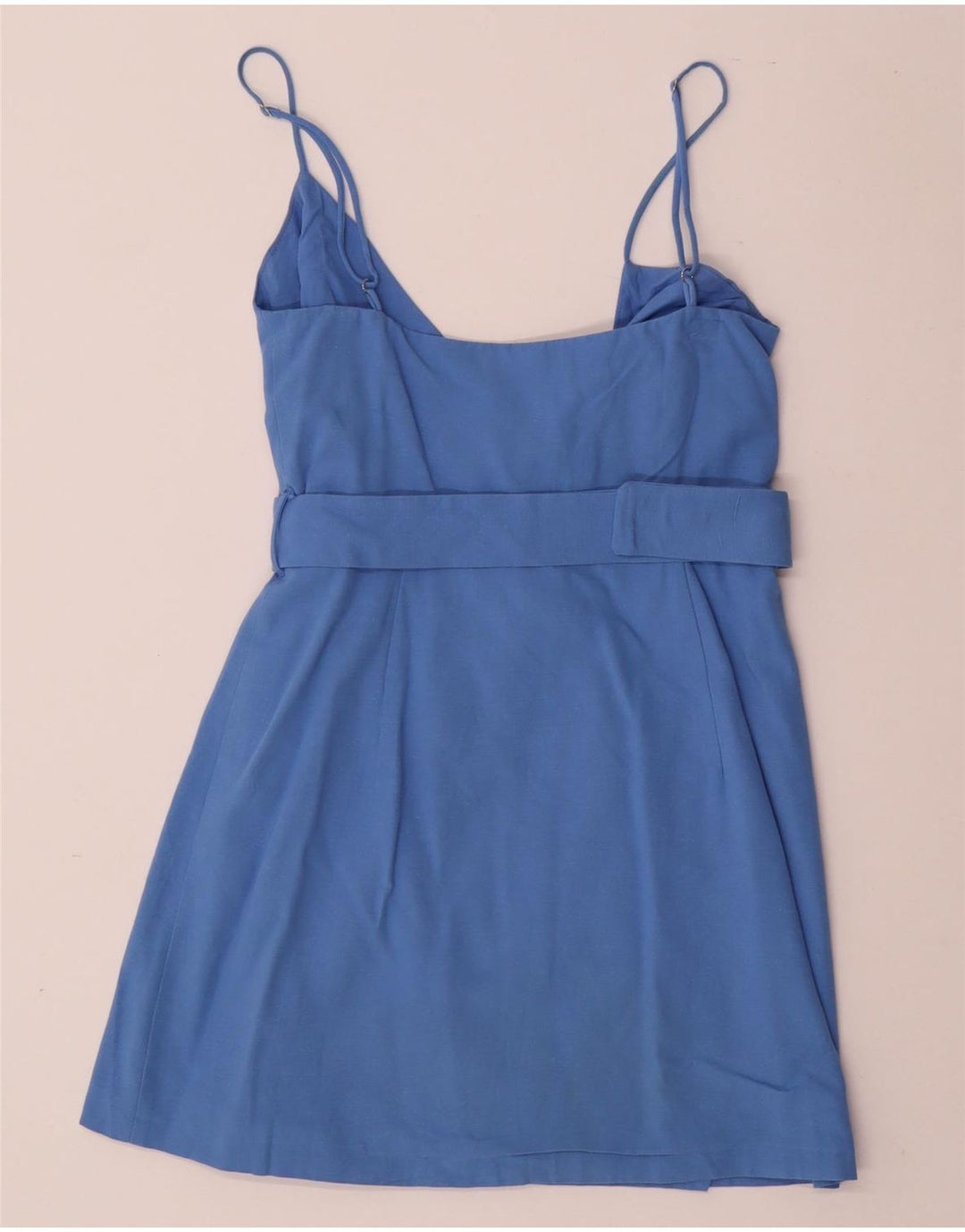 ZARA Mujer Vestido lencero UK 40 Azul medio