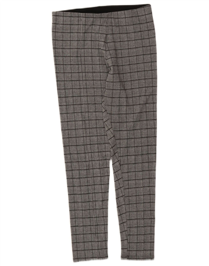 Zara Mujer Leggings ES 40 XL Gris Pata De Gallo