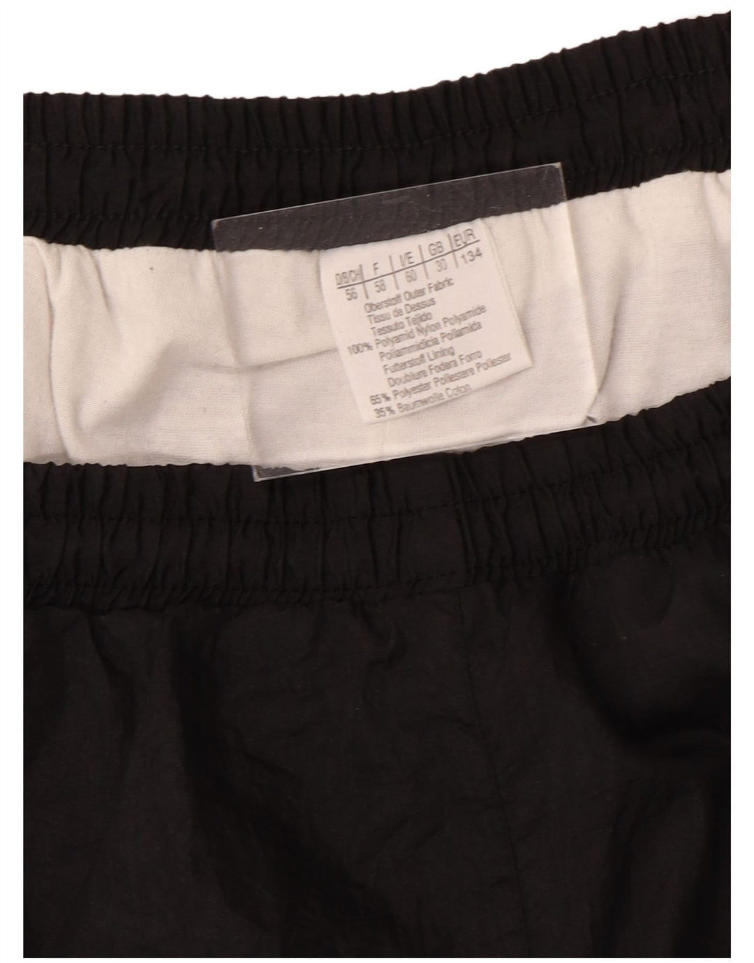 Vintage Mujer Chándal Pantalones Joggers Reino Unido 24 3XL Poliamida Negra