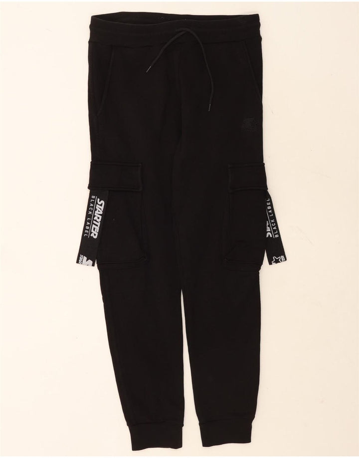 Starter Pantalones De Chándal Cargo Gráfico Joggers Medium Negro Algodón Hombre