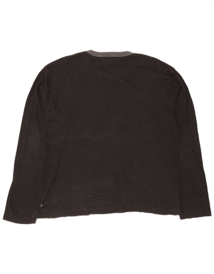 Calvin Klein Jeans Hombre Top Manga Larga 2XL Algodón Negro