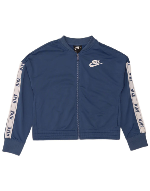 Nike - Chaqueta de chándal con gráfico para niños, 12-13 años, color azul grande