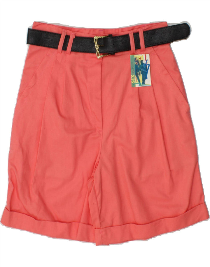 SIX Womens Chino Shorts IT 44 Medium W28 Pink Cotton Vintage Six and Second-Hand Six from Messina Hembry 
