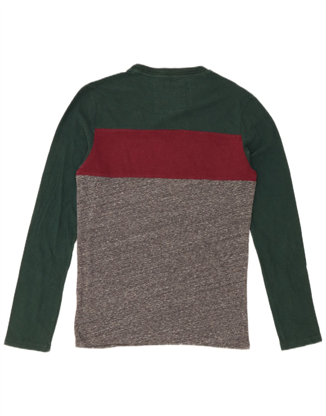 SUPERDRY Hombre Top gráfico de manga larga con bloques de color multicolor pequeño