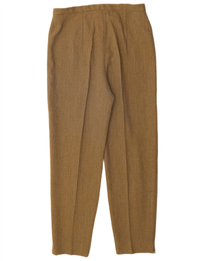 VINTAGE Pantalones casuales cónicos de cintura alta para mujer W28 L29 Beige Pinstripe