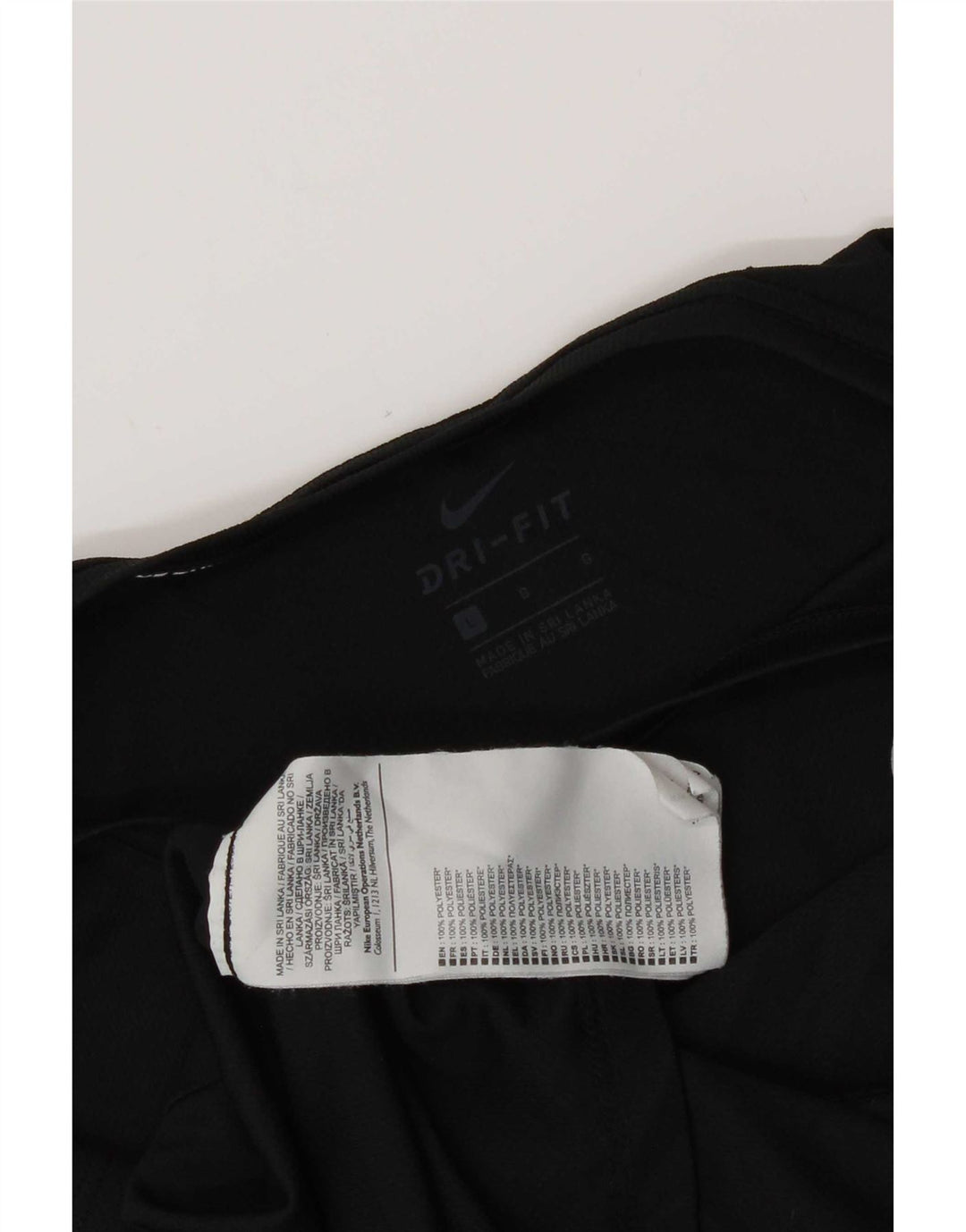 Nike - Camiseta Dri Fit para mujer, talla 40, talla grande, poliéster negro