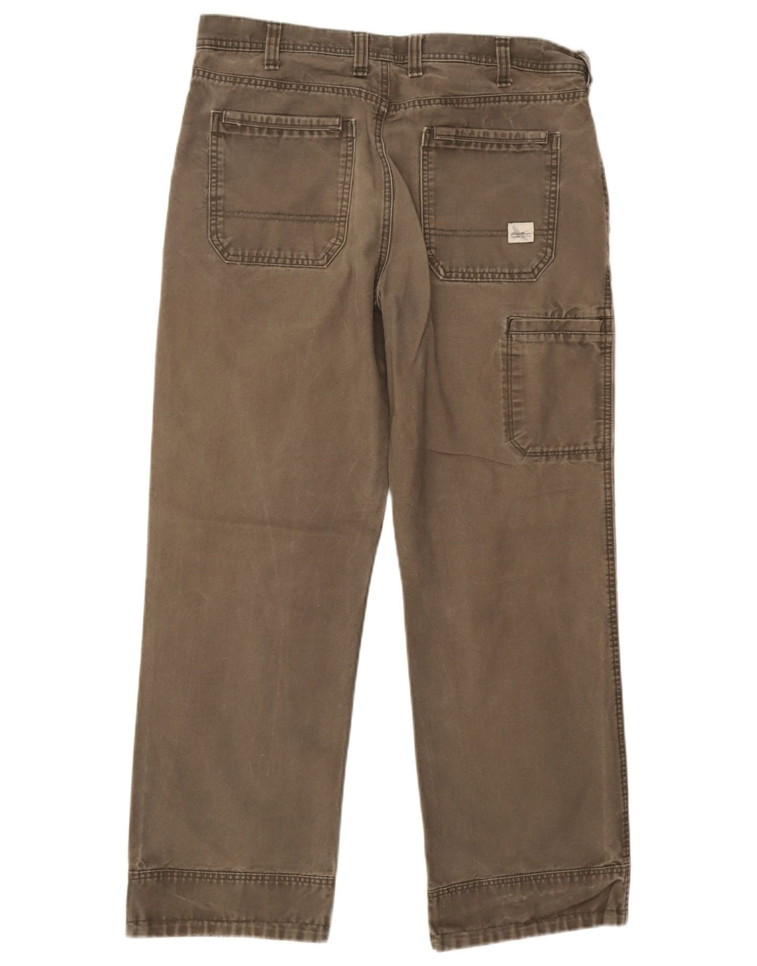 Eddie Bauer Pantalones cargo rectos para hombre W36 L30 Algodón gris