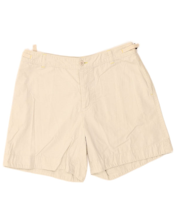 Gap Pantalones cortos chinos para mujer US 8 Medium W28 Beige Check Cotton