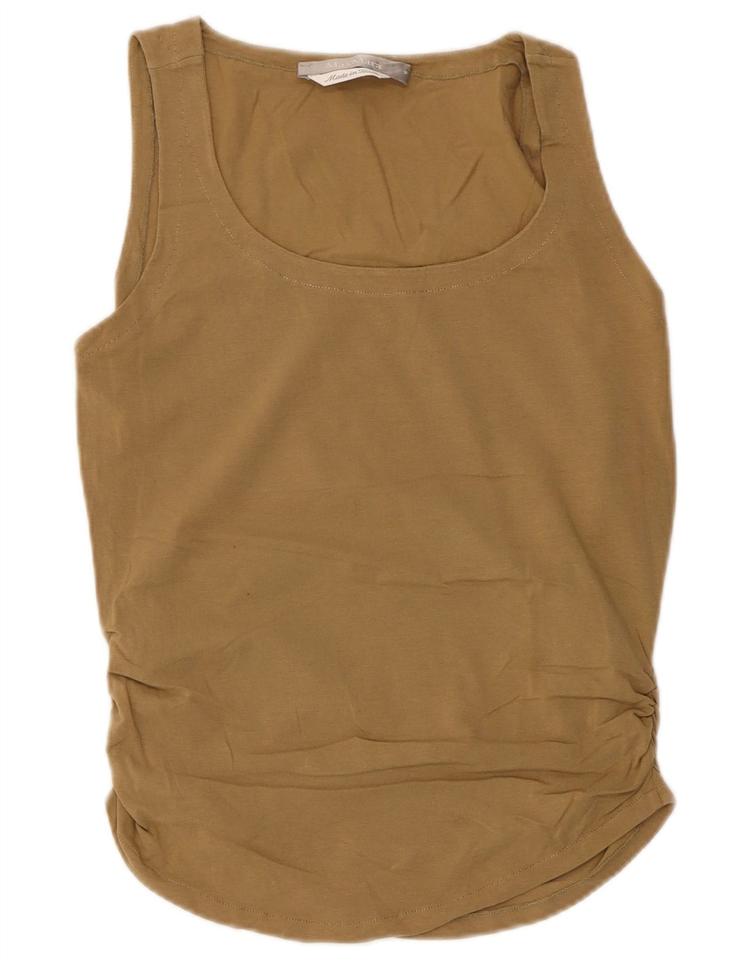 Max Mara - Camiseta sin mangas para mujer, talla 40, algodón beige medio