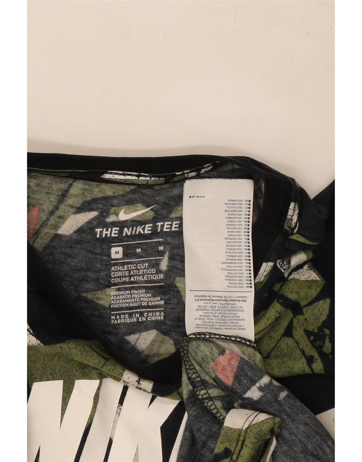 Nike Camiseta con gráfico de corte atlético para hombre Top mediano multicolor geométrico