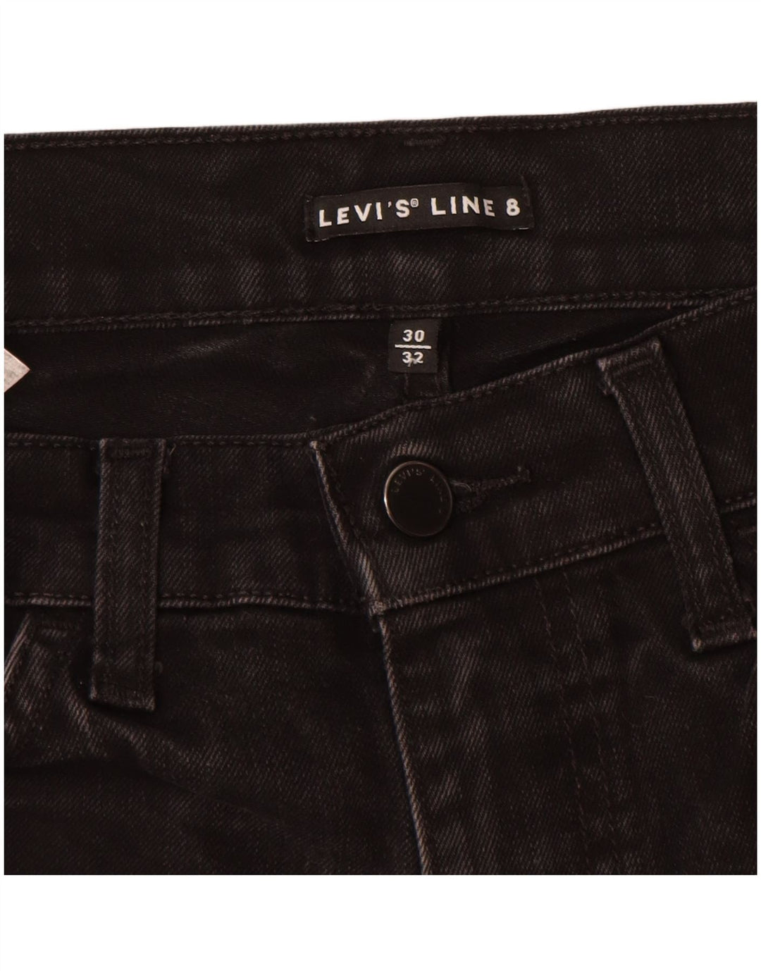 Vaqueros Levi's Line 8 Slim para mujer W30 L32 Algodón negro