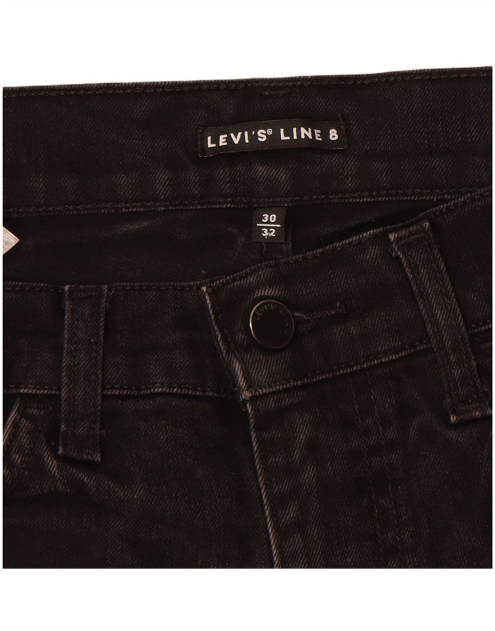 Vaqueros Levi's Line 8 Slim para mujer W30 L32 Algodón negro