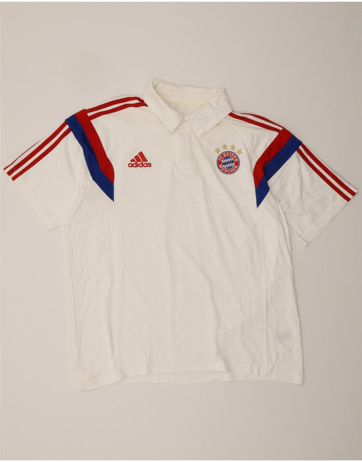 Polo ADIDAS FC Bayern München para hombre XL Blanco Colorblock Algodón