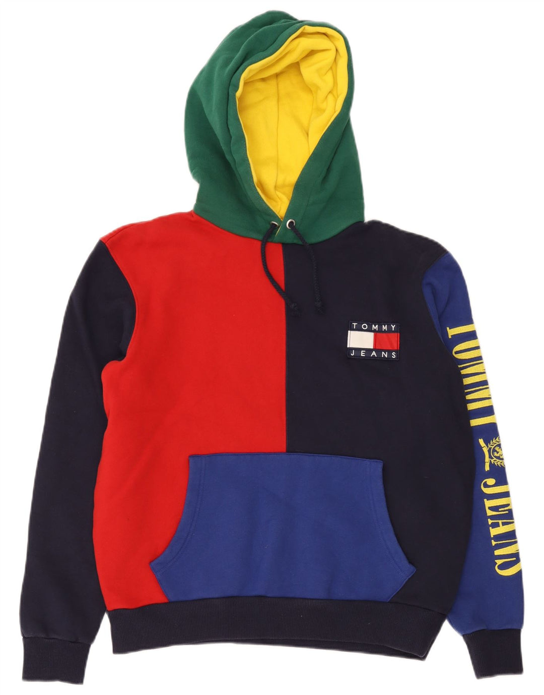 Tommy Hilfiger Jersey con capucha y estampado gráfico de hombre en color block mediano multicolor