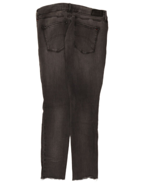 Tommy Hilfiger Vaqueros ajustados desgastados de talle medio para mujer W31 L27 Algodón gris