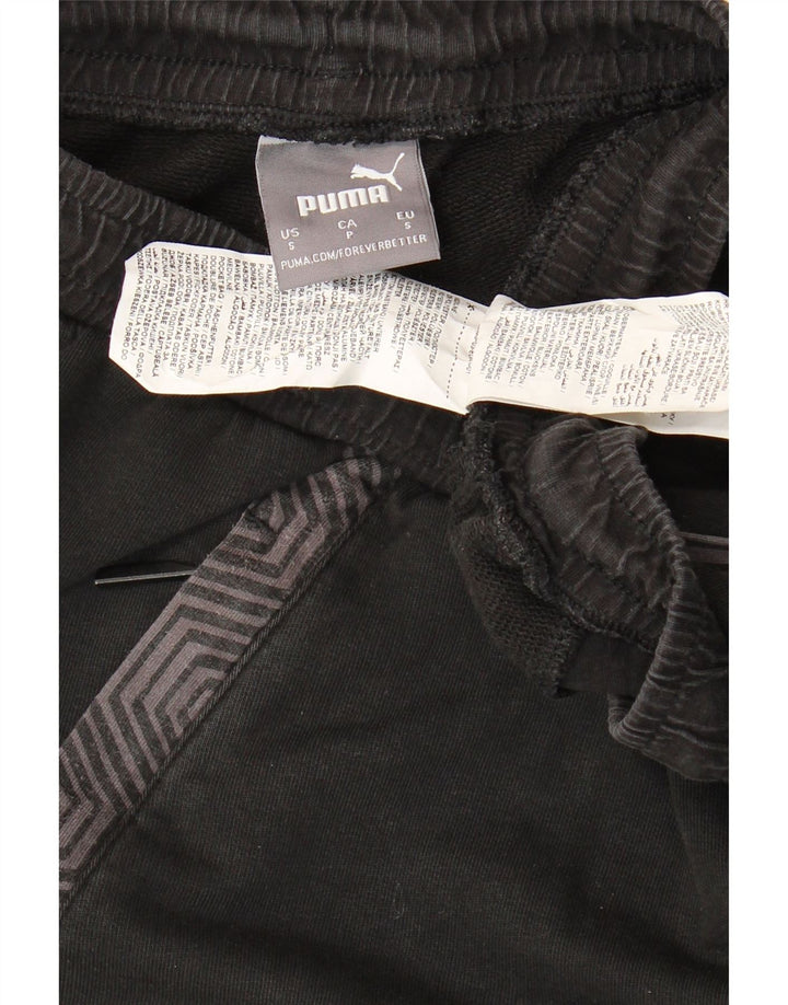 Puma Pantalones cortos deportivos para hombre pequeños de algodón negro
