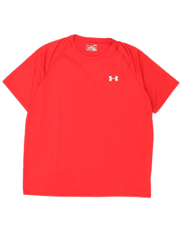Under Armour Camiseta Heat Gear para hombre Top Grande Poliéster rojo
