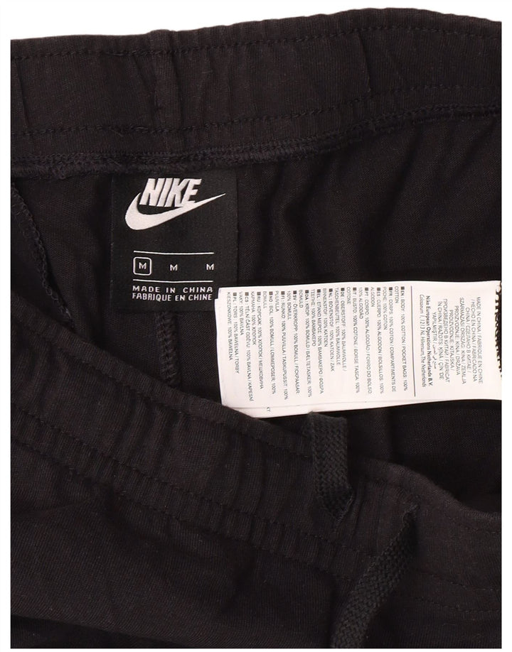 Pantalones cortos deportivos NIKE para hombre, algodón negro mediano