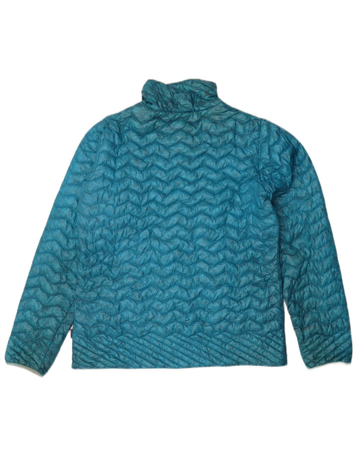 Patagonia Mujer Jersey Chaqueta Acolchada UK 12 Medio Azul Sintético