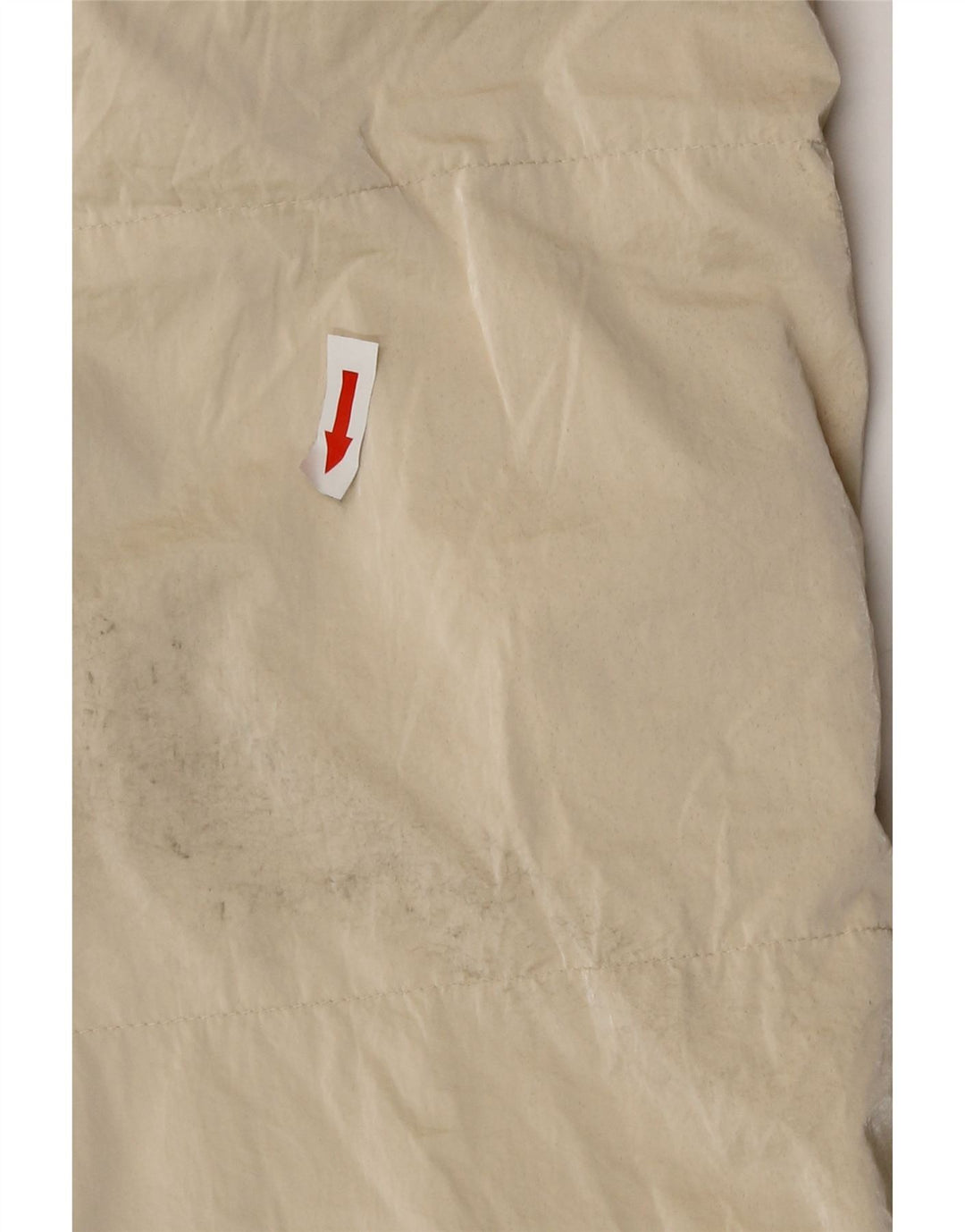 Zara Mujer Chaleco Acolchado Largo Extragrande UK 10 Small Poliéster Beige